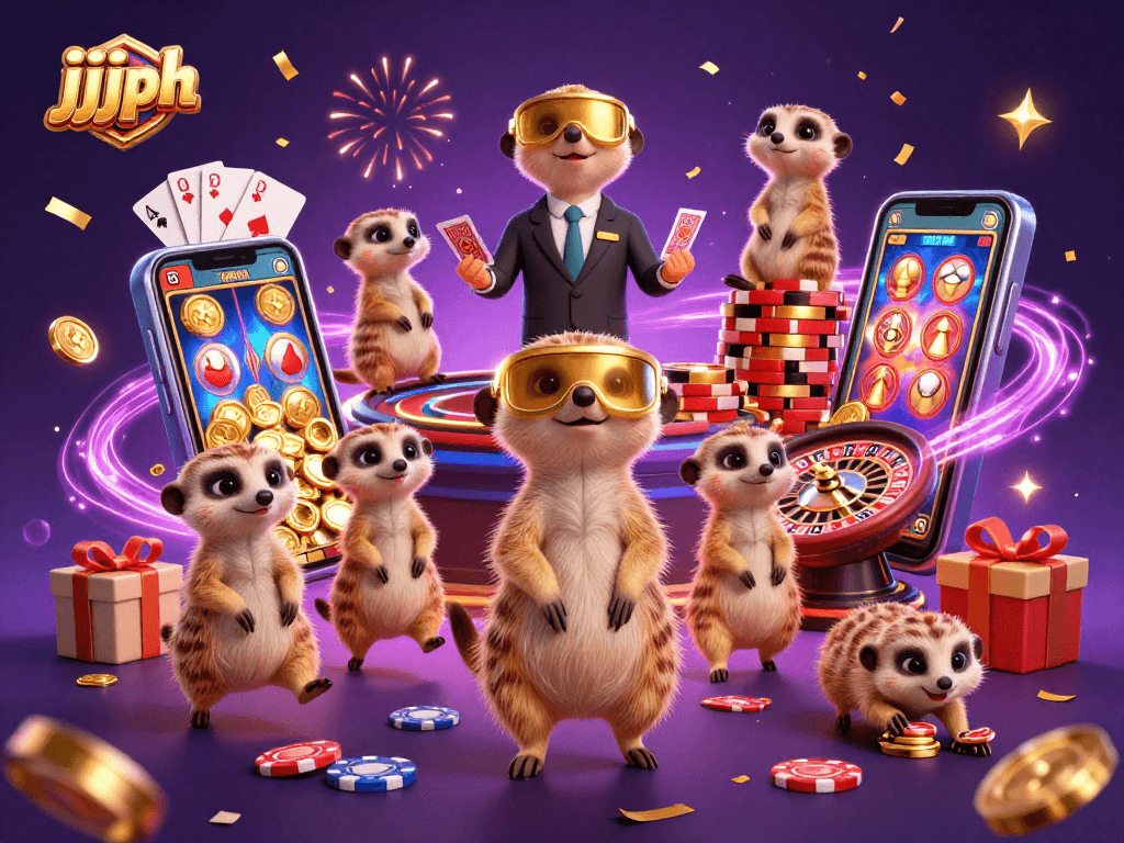 Ang jjjph ay nag-aalok ng masaya at makulay na karanasan sa casino na puno ng mga aktibong meerkat.
