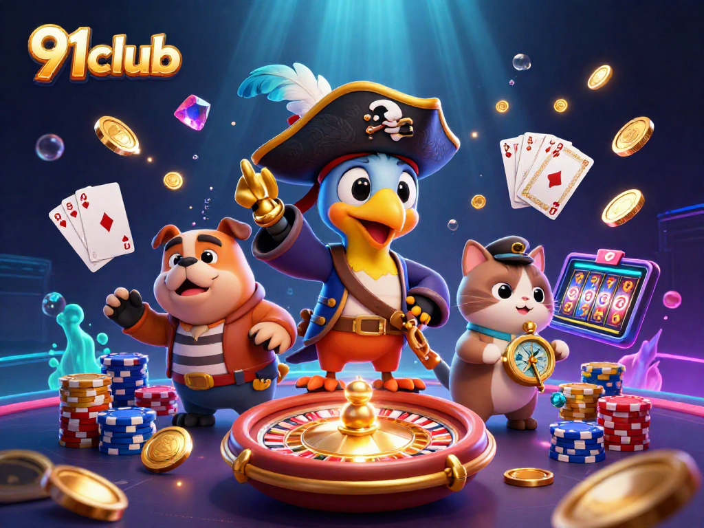 Engage in thrilling casino experiences with 91club characters and dynamic gaming elements.