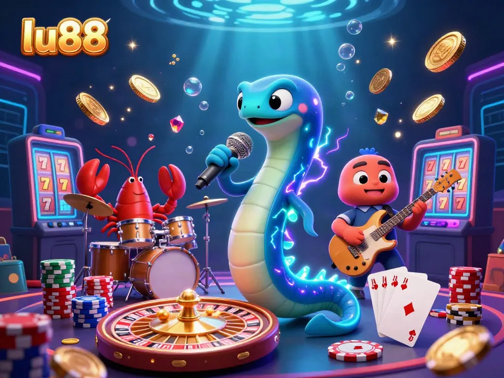 Engage in gaming at lu88 with a lively underwater casino featuring unique characters.