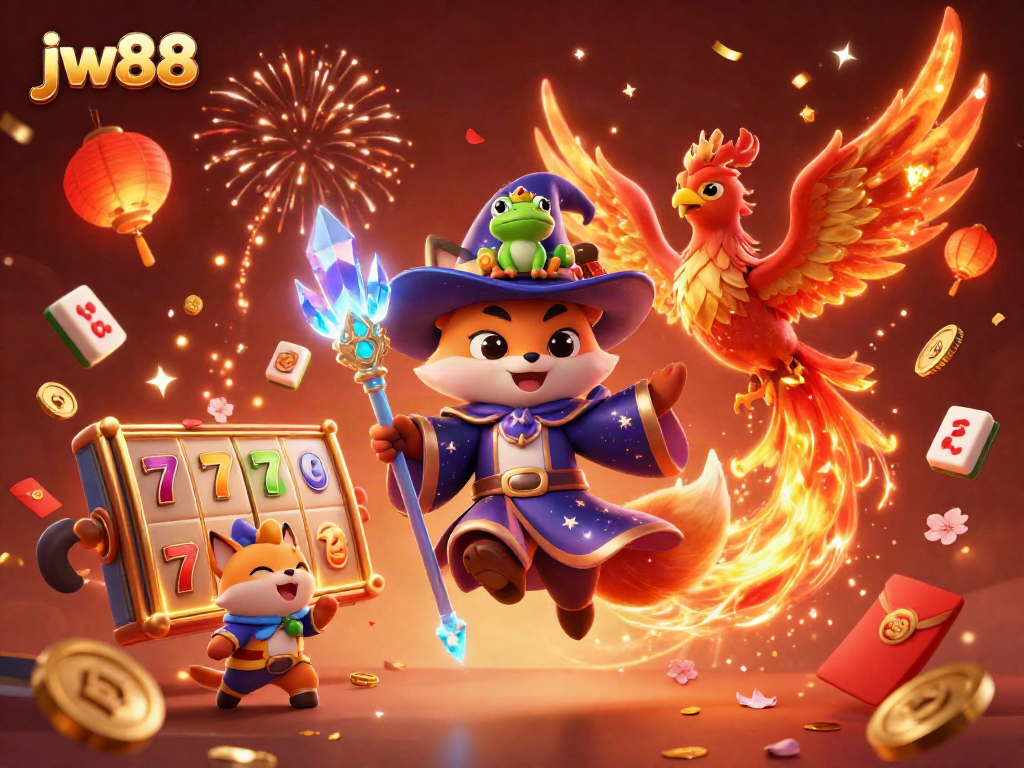 Experience thrilling gameplay with jw88 featuring vibrant characters and mesmerizing slot elements in a stunning 3D scene.
