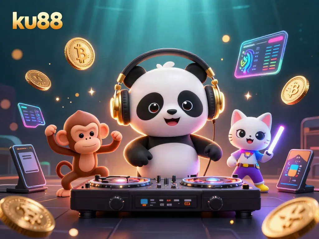 Experience thrilling gameplay with ku88's vibrant 3D casino scene featuring unique characters.