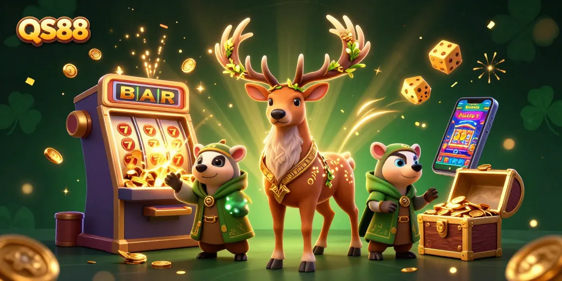 Experience the excitement of QS88 with a vibrant scene of casino action and rich gaming elements.