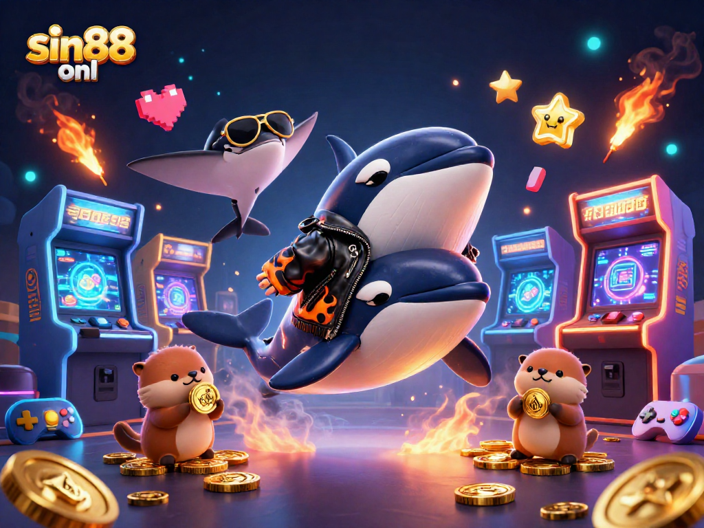 Experience thrilling gaming at sin88 onl with vibrant casino-themed characters and arcade excitement.