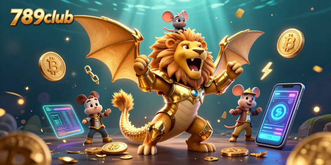 Experience thrilling gameplay with 789club's golden chimera amidst crypto elements and casino excitement
