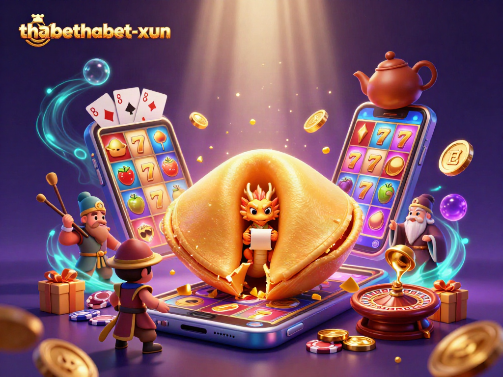 Experience thrilling wins with thabetthabet-xun in this dynamic 3D casino illustration.
