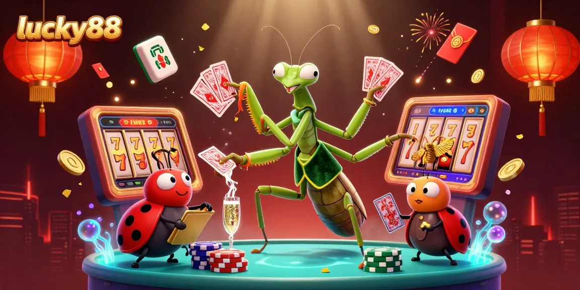 Engage in lucky88's thrilling jackpot experience with vibrant animations and casino-themed elements.