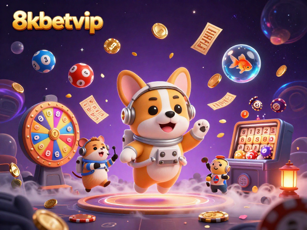 Experience thrilling gaming moments with 8kbetvip in a vibrant casino adventure scene.