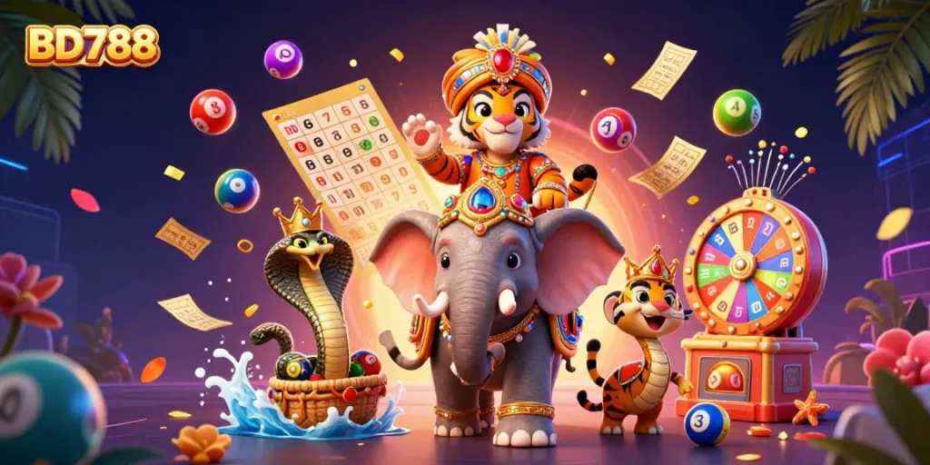 Bettors engaging with BD788's vibrant online gaming experience featuring dynamic elements.
